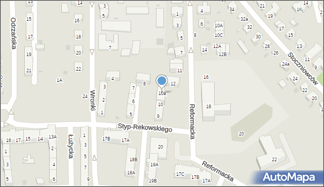 Gdańsk, Styp-Rekowskiego Jana, 10a, mapa Gdańska