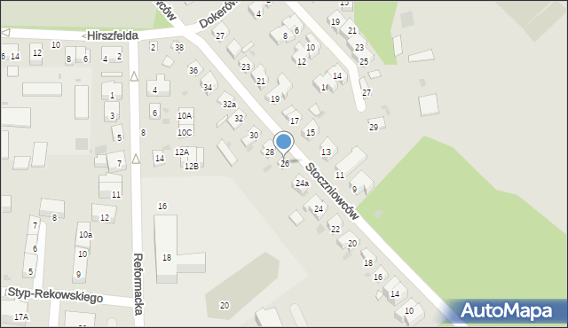 Gdańsk, Stoczniowców, 26, mapa Gdańska