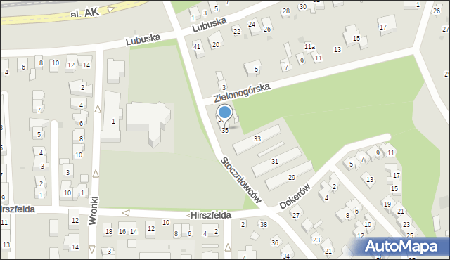 Gdańsk, Stoczniowców, 35, mapa Gdańska