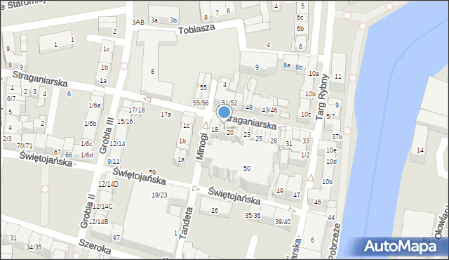 Gdańsk, Straganiarska, 19, mapa Gdańska