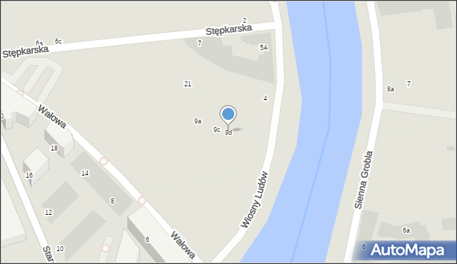 Gdańsk, Stępkarska, 9d, mapa Gdańska