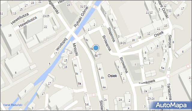 Gdańsk, Stolarska, 6a, mapa Gdańska