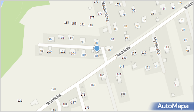 Gdów, Stadnicka, 108, mapa Gdów