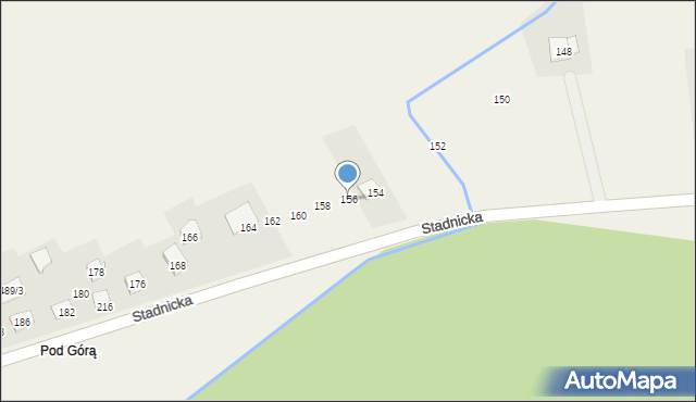 Gdów, Stadnicka, 156, mapa Gdów