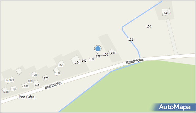 Gdów, Stadnicka, 158, mapa Gdów
