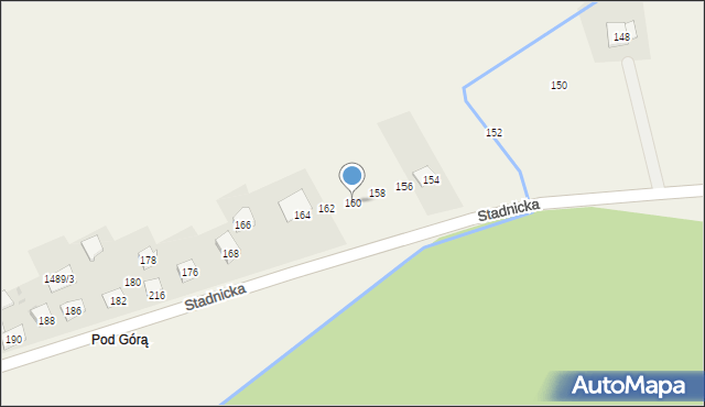 Gdów, Stadnicka, 160, mapa Gdów