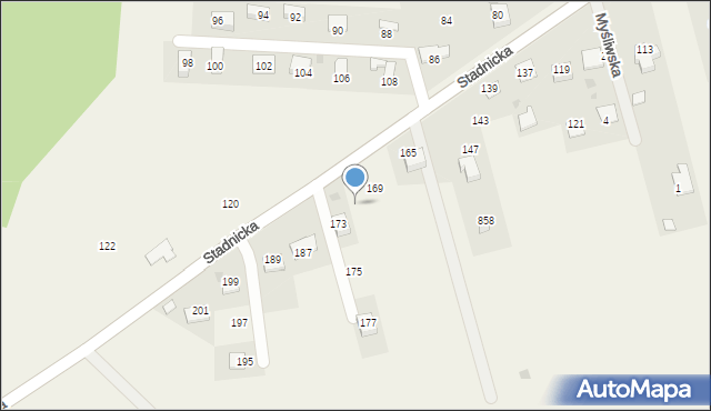 Gdów, Stadnicka, 171, mapa Gdów