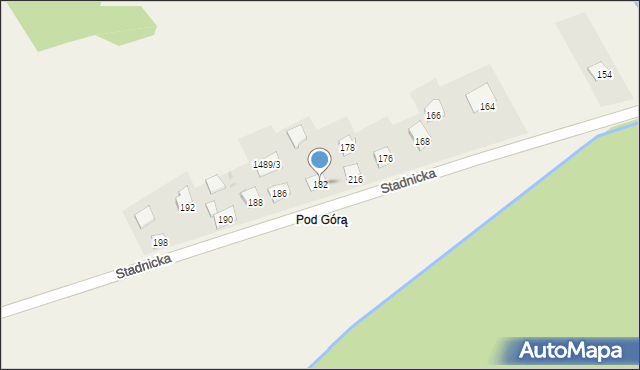 Gdów, Stadnicka, 182, mapa Gdów