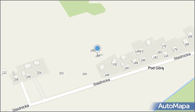 Gdów, Stadnicka, 196, mapa Gdów
