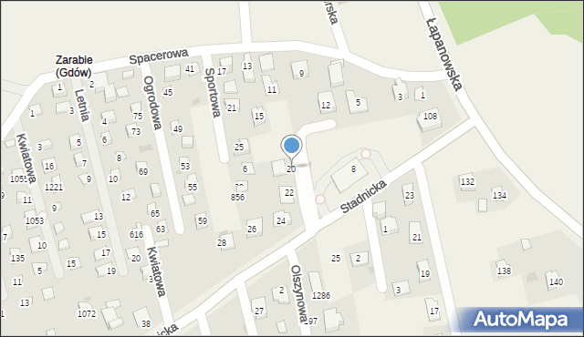 Gdów, Stadnicka, 20, mapa Gdów