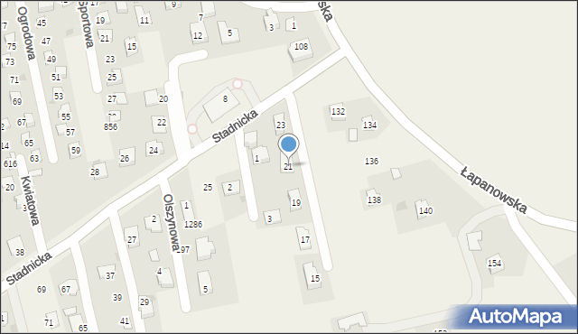 Gdów, Stadnicka, 21, mapa Gdów