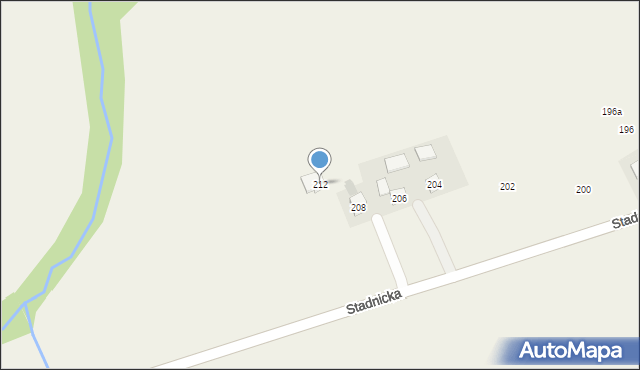 Gdów, Stadnicka, 212, mapa Gdów