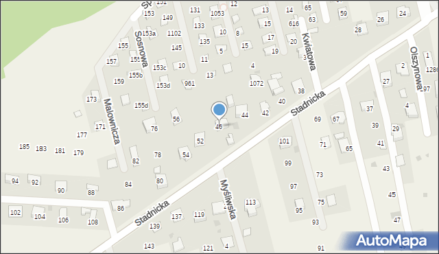 Gdów, Stadnicka, 46, mapa Gdów