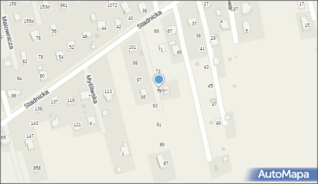 Gdów, Stadnicka, 75, mapa Gdów