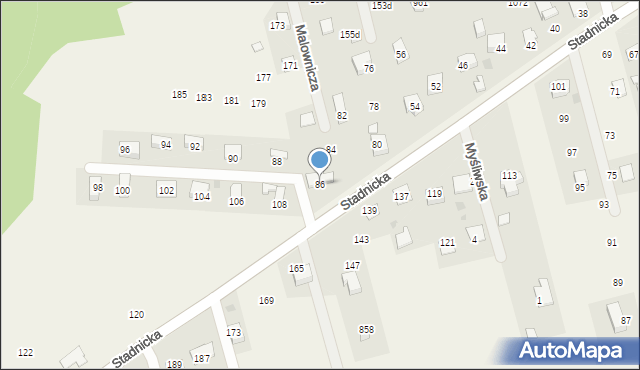 Gdów, Stadnicka, 86, mapa Gdów