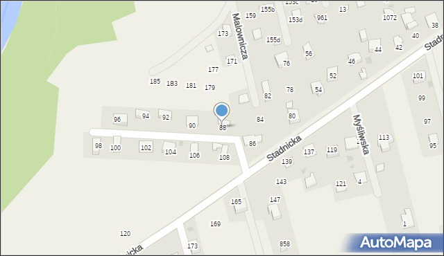 Gdów, Stadnicka, 88, mapa Gdów