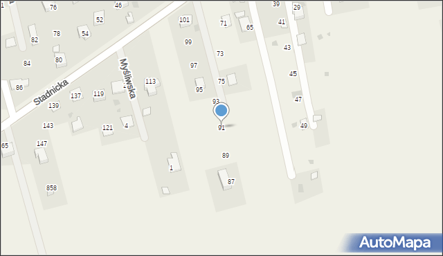 Gdów, Stadnicka, 91, mapa Gdów