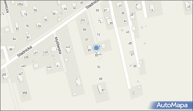 Gdów, Stadnicka, 93, mapa Gdów
