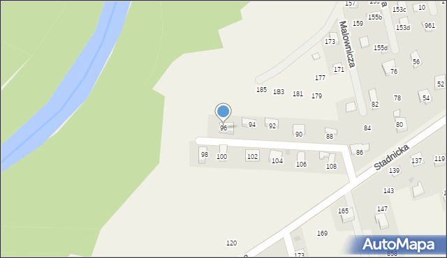 Gdów, Stadnicka, 96, mapa Gdów