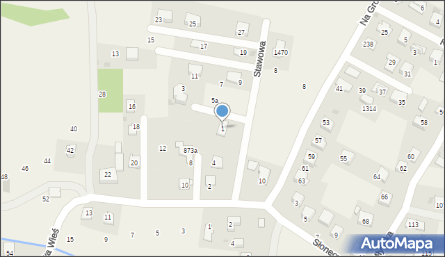 Gdów, Stawowa, 1, mapa Gdów