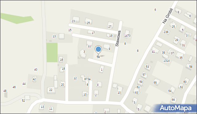 Gdów, Stawowa, 5a, mapa Gdów