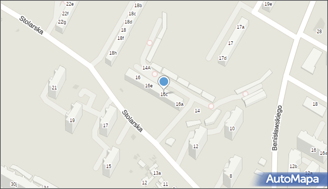 Gdynia, Stolarska, 16c, mapa Gdyni