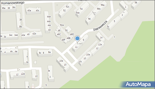 Gdynia, Staniewicza Jerzego, kmdr., 11a, mapa Gdyni