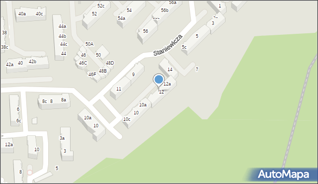 Gdynia, Staniewicza Jerzego, kmdr., 12b, mapa Gdyni