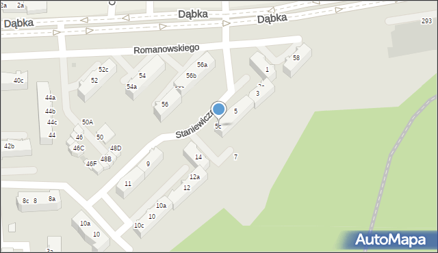 Gdynia, Staniewicza Jerzego, kmdr., 5c, mapa Gdyni