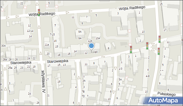 Gdynia, Starowiejska, 10-12, mapa Gdyni