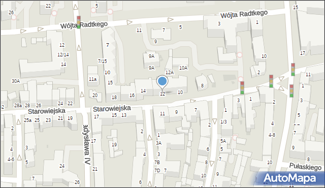 Gdynia, Starowiejska, 12, mapa Gdyni