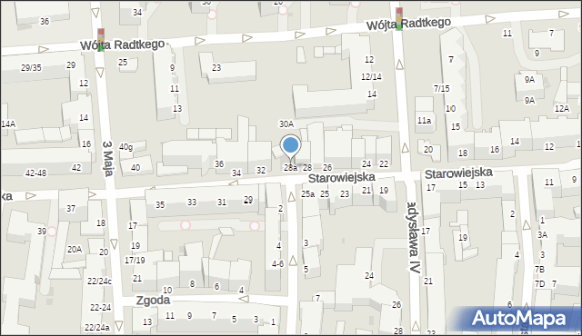Gdynia, Starowiejska, 28a, mapa Gdyni