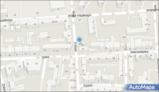 Gdynia, Starowiejska, 40f, mapa Gdyni