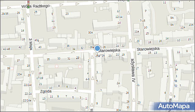 Gdynia, Starowiejska, 25a, mapa Gdyni