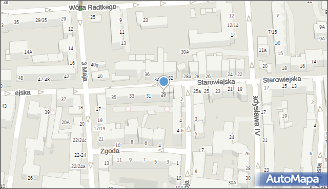 Gdynia, Starowiejska, 29, mapa Gdyni
