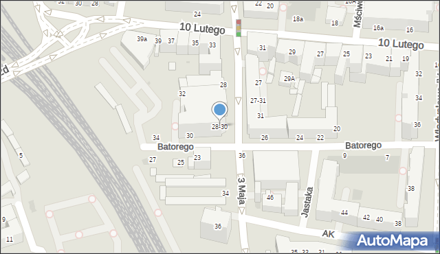Gdynia, Stefana Batorego, 28-30, mapa Gdyni