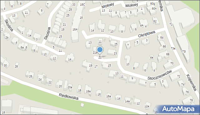 Gdynia, Stoczniowców, 21, mapa Gdyni