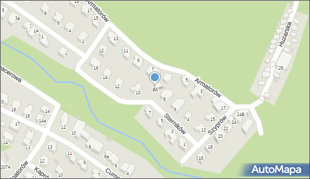 Gdynia, Sterników, 8A, mapa Gdyni