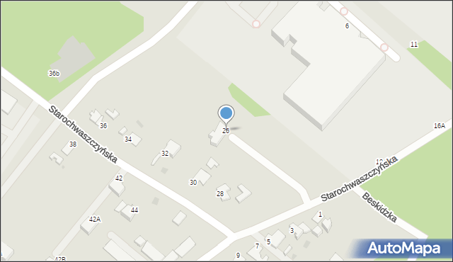 Gdynia, Starochwaszczyńska, 26, mapa Gdyni