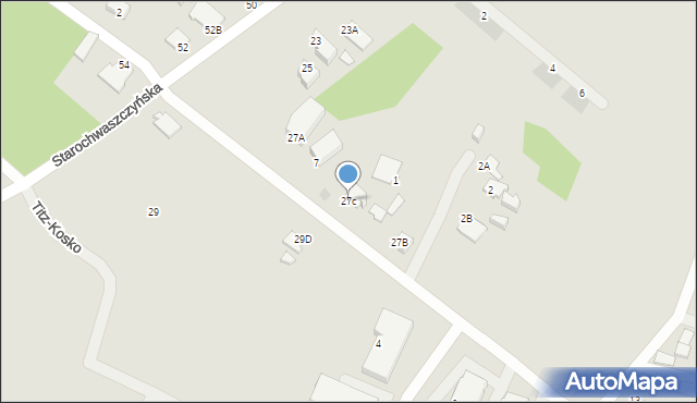 Gdynia, Starochwaszczyńska, 27c, mapa Gdyni