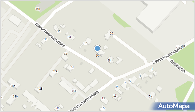Gdynia, Starochwaszczyńska, 30, mapa Gdyni