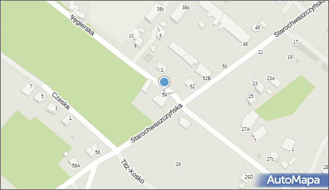 Gdynia, Starochwaszczyńska, 54, mapa Gdyni