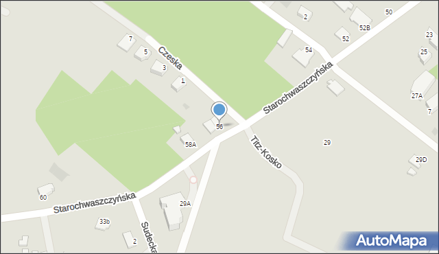 Gdynia, Starochwaszczyńska, 56, mapa Gdyni