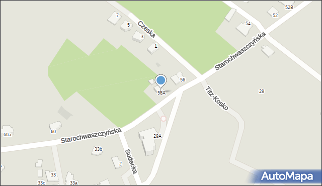 Gdynia, Starochwaszczyńska, 58A, mapa Gdyni
