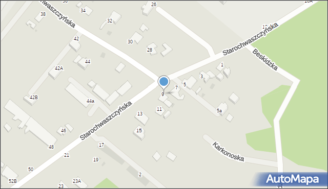 Gdynia, Starochwaszczyńska, 9, mapa Gdyni