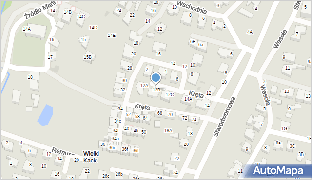 Gdynia, Starodworcowa, 12B, mapa Gdyni