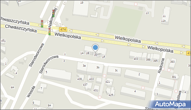 Gdynia, Starodworcowa, 1D, mapa Gdyni