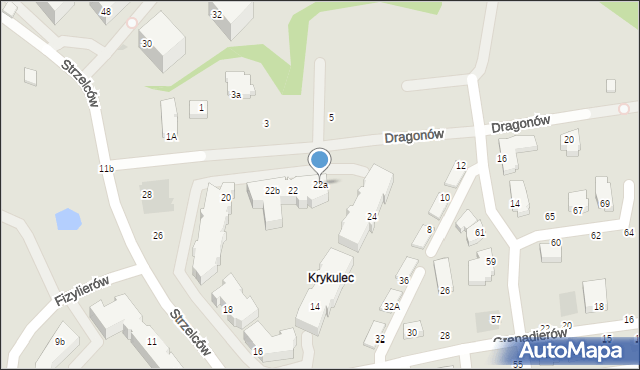 Gdynia, Strzelców, 22a, mapa Gdyni