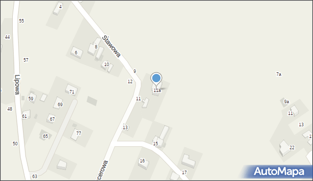 Gęsiniec, Stawowa, 11a, mapa Gęsiniec