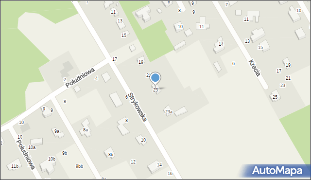 Glinnik, Strykowska, 23, mapa Glinnik